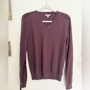 Burberry Purple V-Neck Sweater